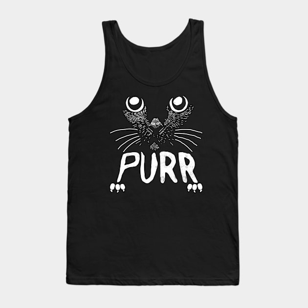 PURR The cat Tank Top by cowyark rubbark